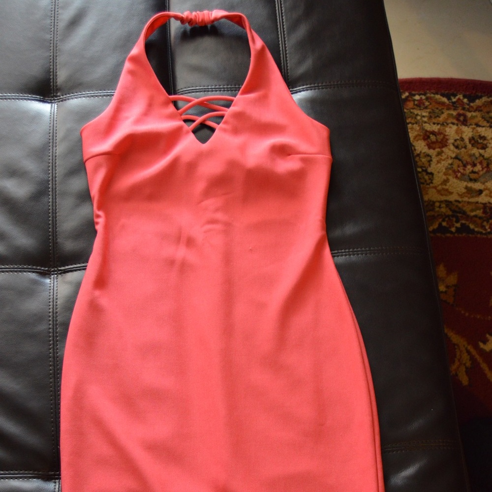 Bisou Bisou bright pink dress